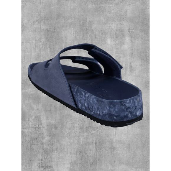 FLEKS Riviera Leather Slides Blue Mens 12 12.5 Womens 13 Comfort Sandals NEW main image 5